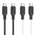 Hoco Kabel USB-C na USB-C Hoco 3 A, 60 W, 1 m, X90, črn
