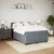 Vidaxl Box spring postelja z vzmetnico temno siva 140x200 cm žamet