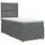 vidaXL Postelja boxspring z vzmetnico Temno siva 90 x 190 cm Blago