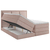 MID.YOU POSTELJA BOXSPRING 200 cm x 220 cm , les, tekstil, leseni material roza