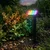 LED RGB Solarna lampa 2u1 LED/3,7V 1200 mAh IP54 crna