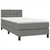 Vidaxl Box spring postelja z vzmetnico LED temno siva 90x190 cm blago