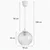 Brilagi - LED luster na sajli RETRO GLASS 1xE27/60W/230V prečnik 18 cm bela/prozirna