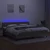 Vidaxl Box spring postelja z vzmetnico LED taupe 200x200 cm blago