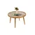 Hanah Home klub sto Polen 80, 80 cm, hrast / beli mermer