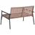 Vidaxl Vrtni Stol Rjava 110,5 x 79 x 75,5 cm poli ratan