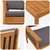 Vidaxl Vrtna sedežna garnitura 4 szt. Rjava 120 x 65,5 x 79 cm