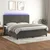 Vidaxl Box spring postelja z vzmetnico LED temno siva 200x200 cm žamet