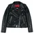 Moška jakna (biker) STRAIGHT TO HELL - Vegan Commando - Black/Silver - Ball Pull/Red Lining - VEG-COM-BLK-SIL