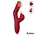 Action Velter Triple Function G-Spot Rabbit Vibrator with Clit Hitting Ball & Heating Function Bordo