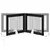 Vrata za pse s postoljem 4 pcs Crni hrast 100 x 80 cm