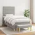 Vidaxl Box spring postelja z vzmetnico svetlo siva 80x200 cm blago
