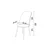 Hanah Home Set stolica Pefa, 45x91x42 cm, 6 komada, Zlatno-sive boje