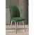 Hanah Home set trpezarijskih stolica Platinum 6 kom, kaki zelena tkanina Jerry, hromirane metalne noge