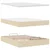 Otomanski krevet s madracem krem 140x190cm od tkanine