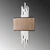 Opviq Zidna lampa Axis-15122, 35x75x10cm, IP20, Belo-smeđa