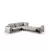 ATELIER DEL SOFA Ugaona sofa-krevet Aqua Corner (L2 + C + 3R)
