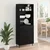 Highboard s ladicama Crni hrast 69,5 x 34 x 180 cm