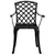 3-dijelni bistro set crni od lijevanog aluminija