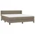Vidaxl Box spring postelja z vzmetnico taupe 160x200 cm blago