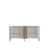 Hanah Home komoda Poli 150, 150 cm, bela / travertin / srebrna