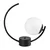 Rabalux Stona lampa Mesiro, 25W, 1xE14, 35cm, Staklena kugla, Crna