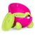 ECOTOYS Noša za decu sa uklonivim umetkom i neklizajućim nogicama, Roze-zelena