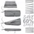 3 pcs Compression Packing Cubes Grey