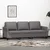Vidaxl Trosed siv 180 cm umetno usnje