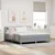 Vidaxl LED Box Spring Postelja Svetlo siva 180 x 200 cm blago