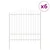 Vrtna Ograda 6 pcs Bijelo 170 x 215 cm Čelik s prahom premazan