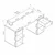 Hanah Home radni sto Alen 150cm 2 Drawer 2 Cabinet, 150 cm, antracit