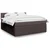 Vidaxl Box spring postelja z vzmetnico temno rjava 180x200 cm blago