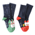 KOLY SOCKS Set novogodišnjih čarapa za decu 2/1 teget
