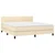 Vidaxl Box spring postelja z vzmetnico LED krem 160x200 cm blago
