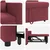 Sofa na razvlačenje Singl boja crnog vina 90 x 165 x 87 cm
