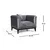 Atelier del Sofa Fotelja Trendy 105x79x89cm Tamnosiva