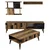 Hanah Home Set TV Komoda i klub sto Orah