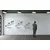 WallXpert metalni zidni ukras 5238, strukturna formula molekula testosterona, 75 x 52 cm, crni