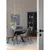 Črna hrastova vitrina 95x195 cm Everett - Rowico