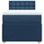 Vidaxl Box spring postelja z vzmetnico modra 90x200 cm blago