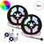 LED traka 2 pcs Crna i prozirna 750 mm Bakar i plastika