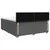 vidaXL Postelja boxspring z vzmetnico Temno siva 160 x 200 cm Blago