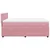 Vidaxl Box spring postelja z vzmetnico roza 160x200 cm žamet