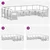 Set vanjskih sofa 7 pcs Bijela i Bež 363 x 187,5 x 73 cm
