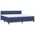 Vidaxl Box spring postelja z vzmetnico moder 200x200 cm blago