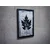 WallXpert slika na platnu DC003, crni javorov list na svetlosivoj pozadini, 30 x 40 cm