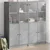 Regal za knjige s vratima boja betona 136x37x142 cm drveni