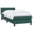 Vidaxl Box spring postelja z vzmetnico temno zelena 80x220 cm žamet