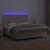 Vidaxl Box spring postelja z vzmetnico LED kapučino 160x200 cm